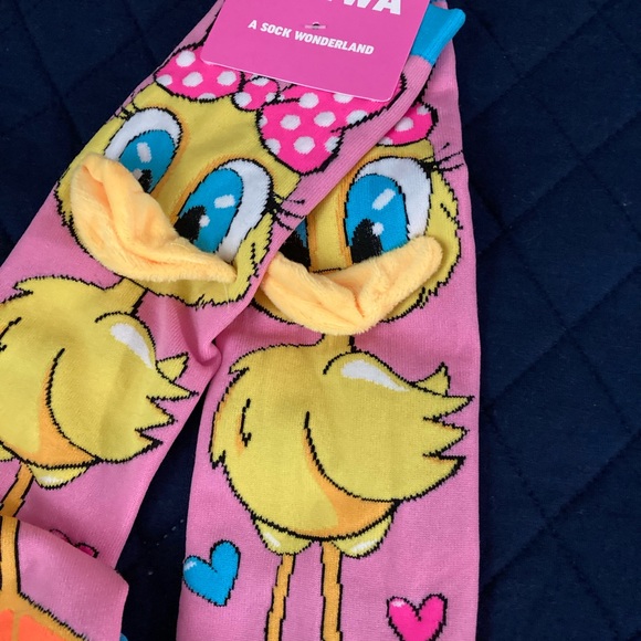 Other - Fluffy Duck 3D Knee-High Socks